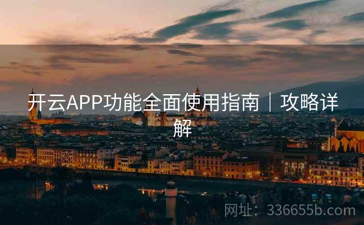 开云APP功能全面使用指南｜攻略详解