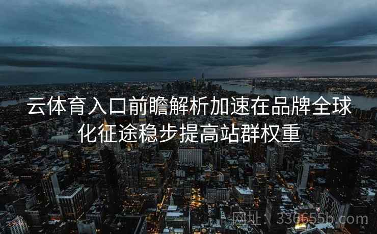 云体育入口前瞻解析加速在品牌全球化征途稳步提高站群权重