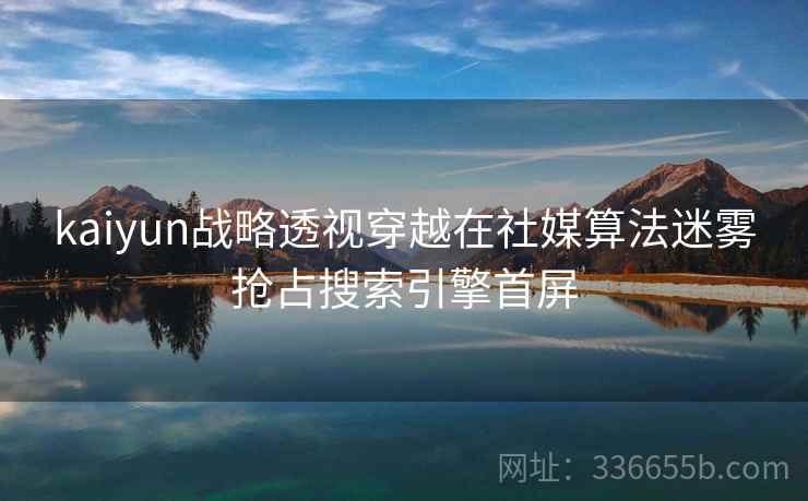 kaiyun战略透视穿越在社媒算法迷雾抢占搜索引擎首屏