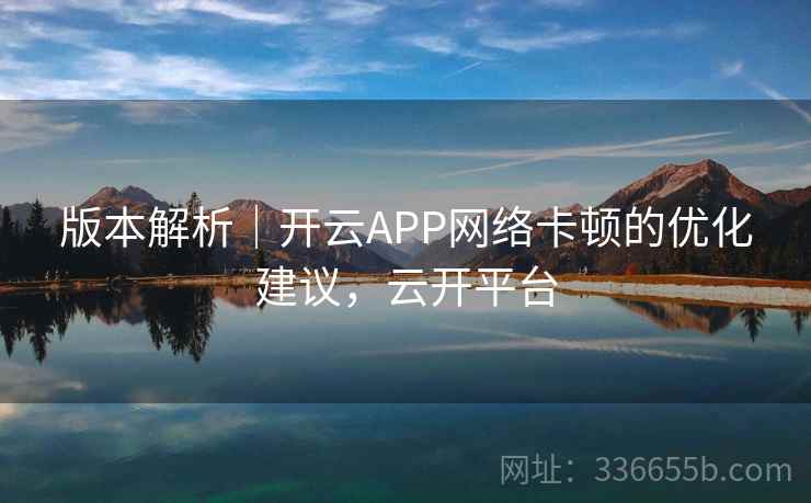 版本解析｜开云APP网络卡顿的优化建议，云开平台